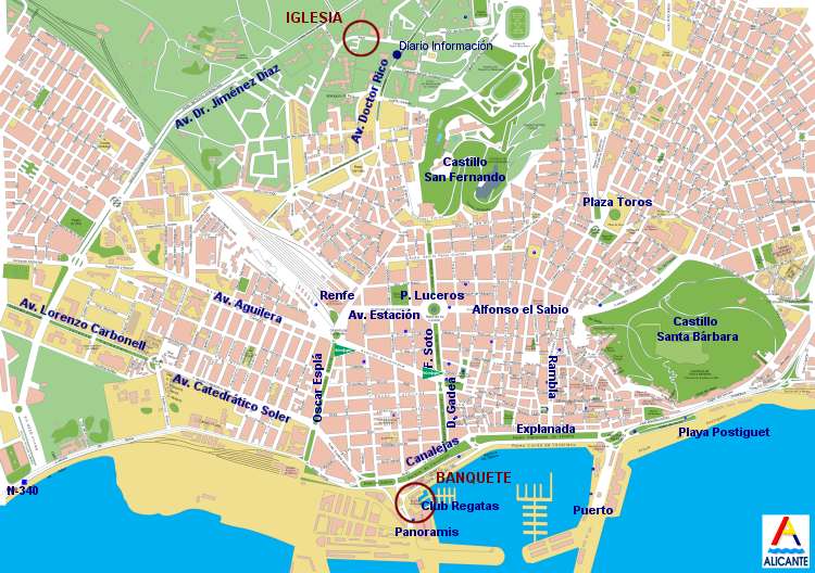 Plano General de Alicante